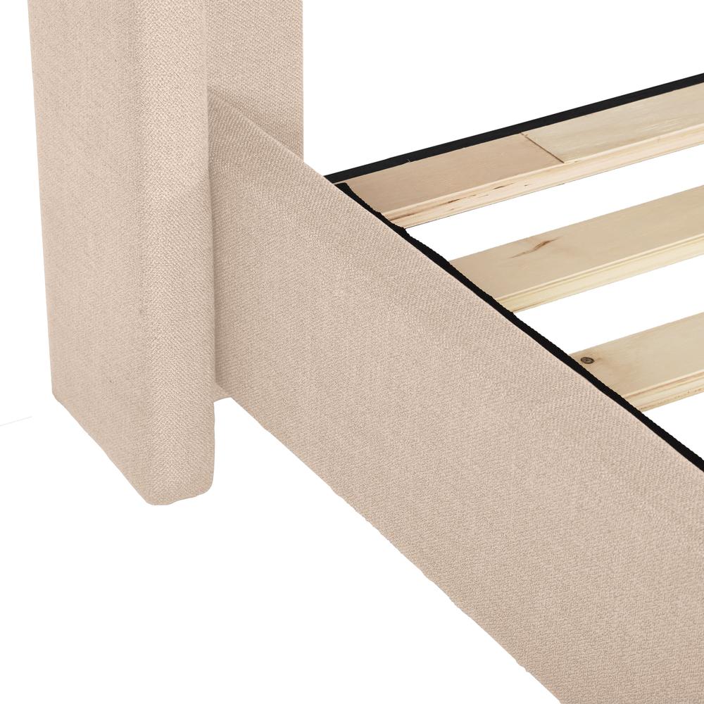 CorLiving Tufted Queen Bed with Slats Cream. Picture 7
