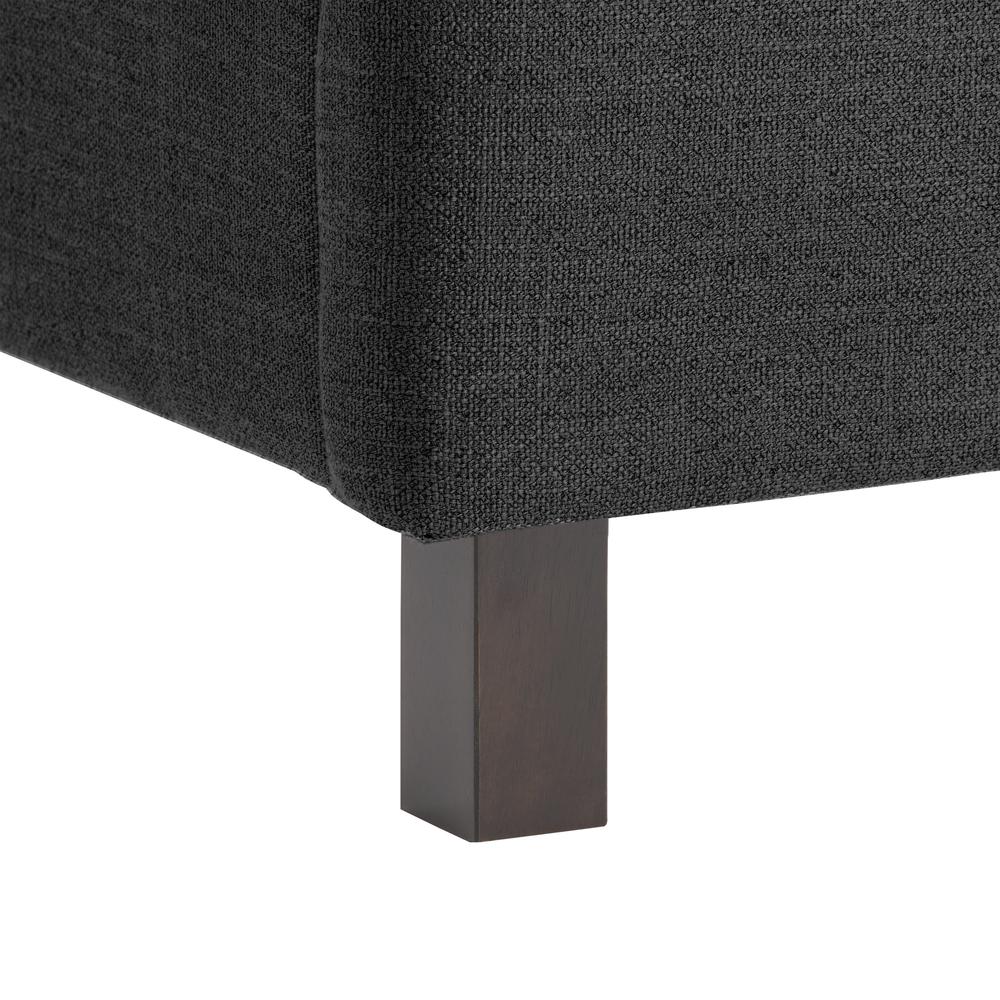 Dark Grey Tufted Fabric Bed with Wings, King. Picture 8