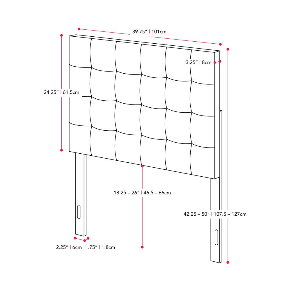 CorLiving Valencia Headboard, Single/Twin Blue. Picture 4