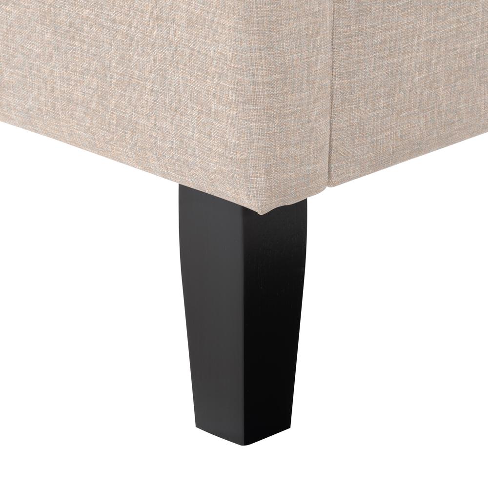 CorLiving Bellevue Cream Upholstered Panel Bed, King. Picture 9