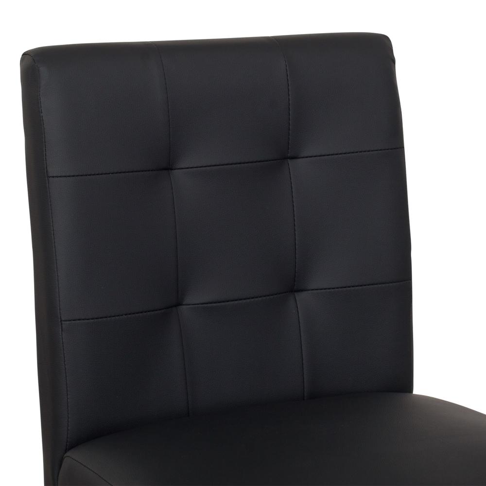 CorLiving Leila PU Counter Height Barstool Graphite Black. Picture 9