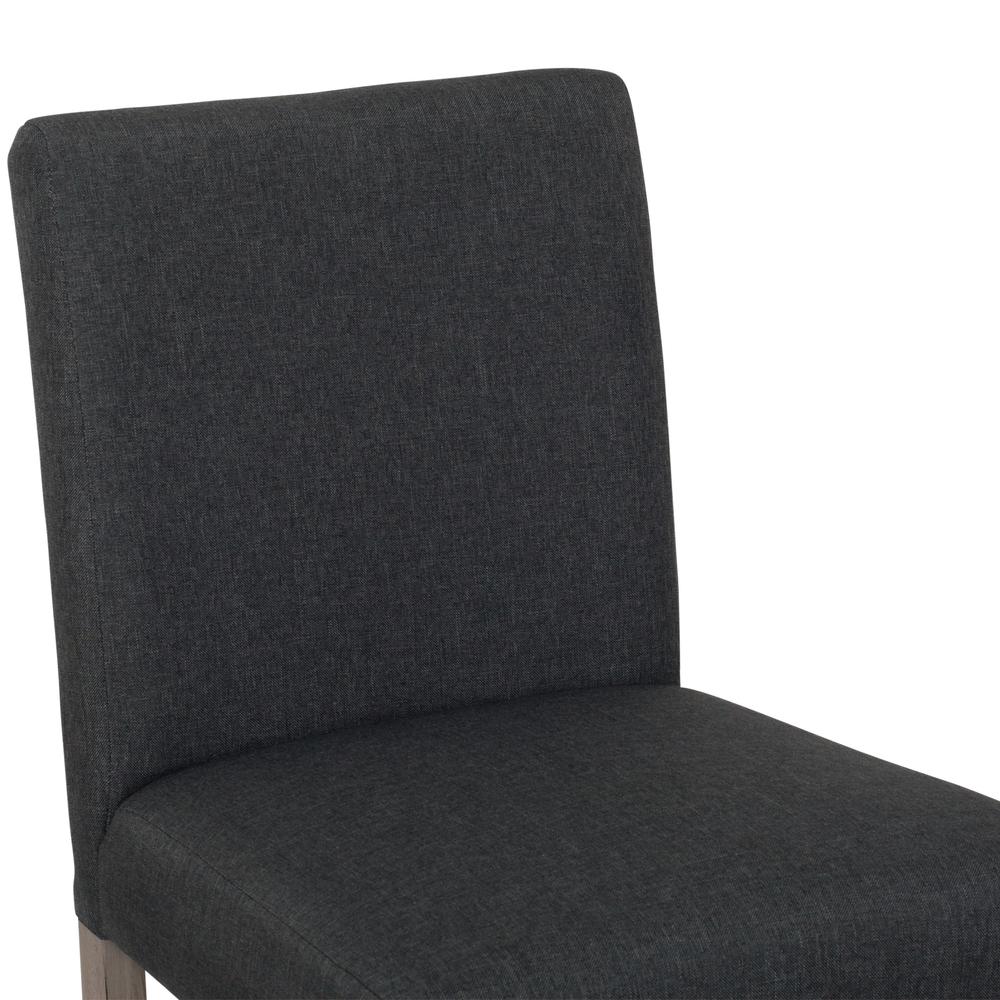 CorLiving Laura Fabric Counter Height Barstool Dark Grey. Picture 8