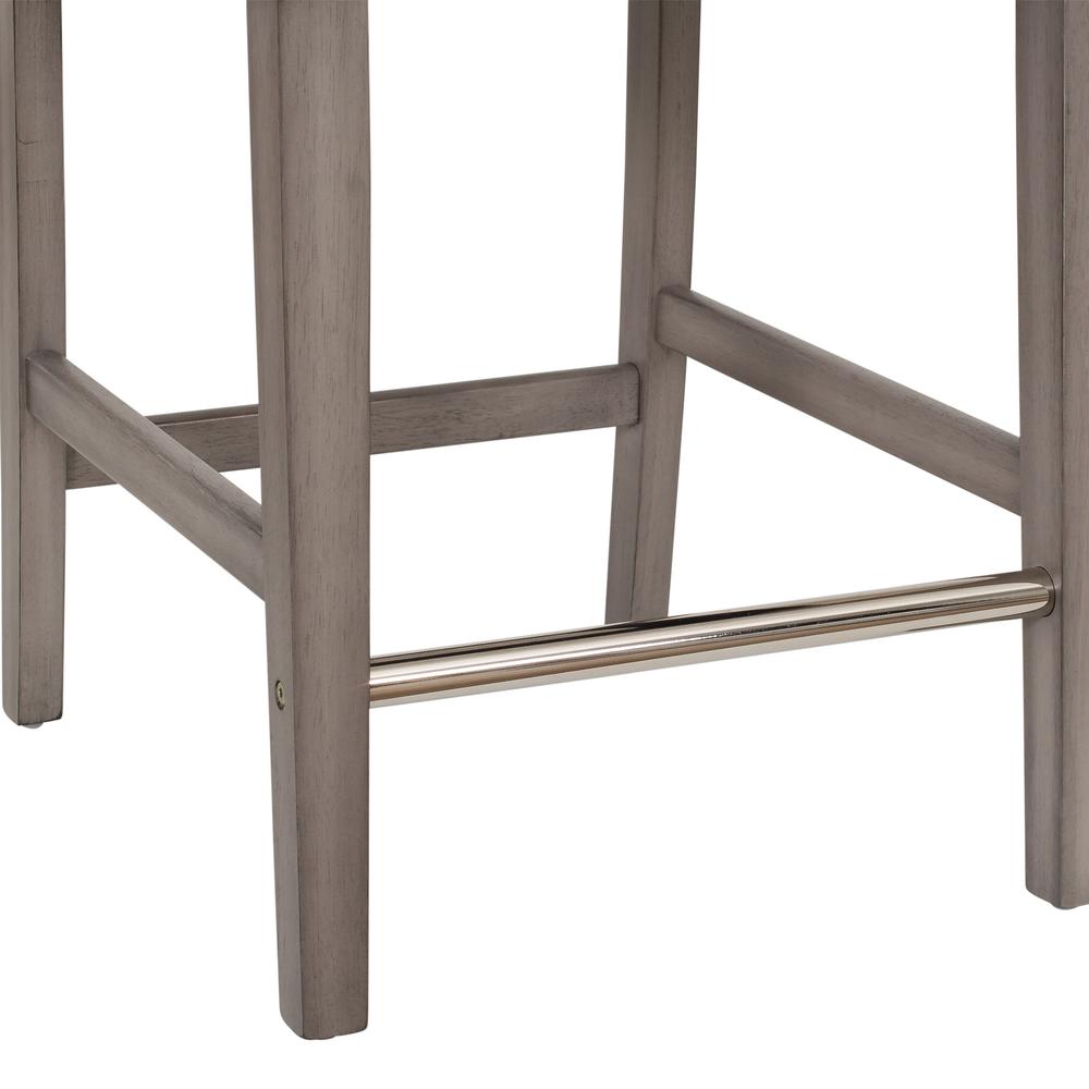 CorLiving Laura Fabric Counter Height Barstool Dark Grey. Picture 9