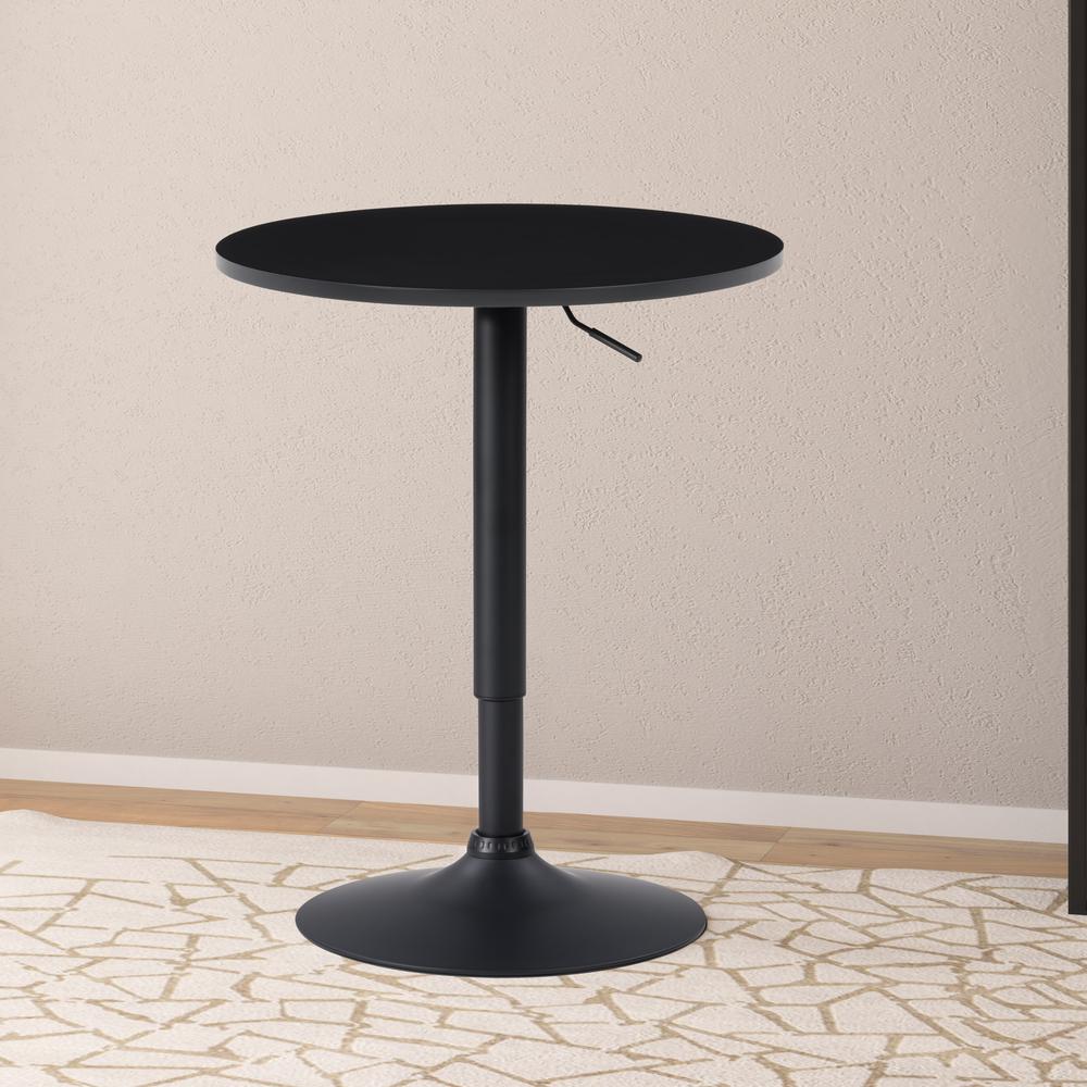 CorLiving Round Adjustable Pedestal Dining Table. Picture 2
