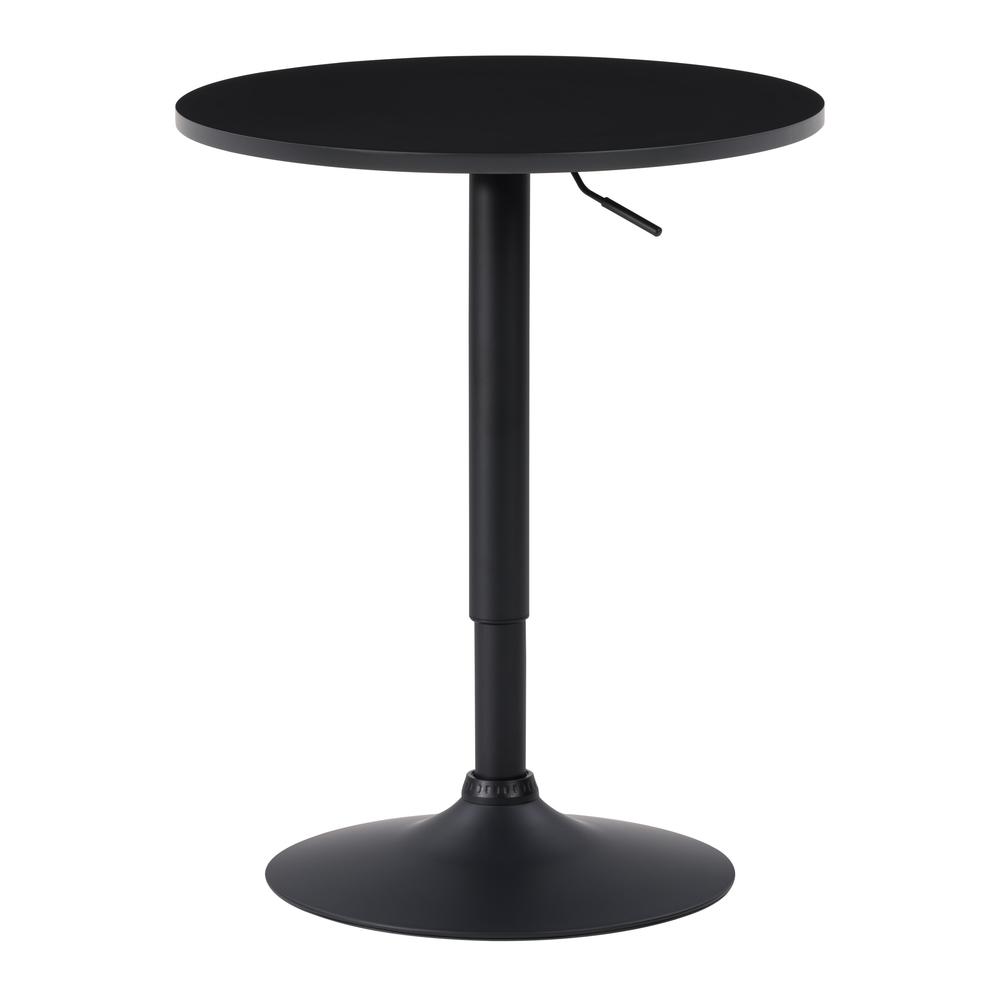 CorLiving Round Adjustable Pedestal Dining Table. Picture 1
