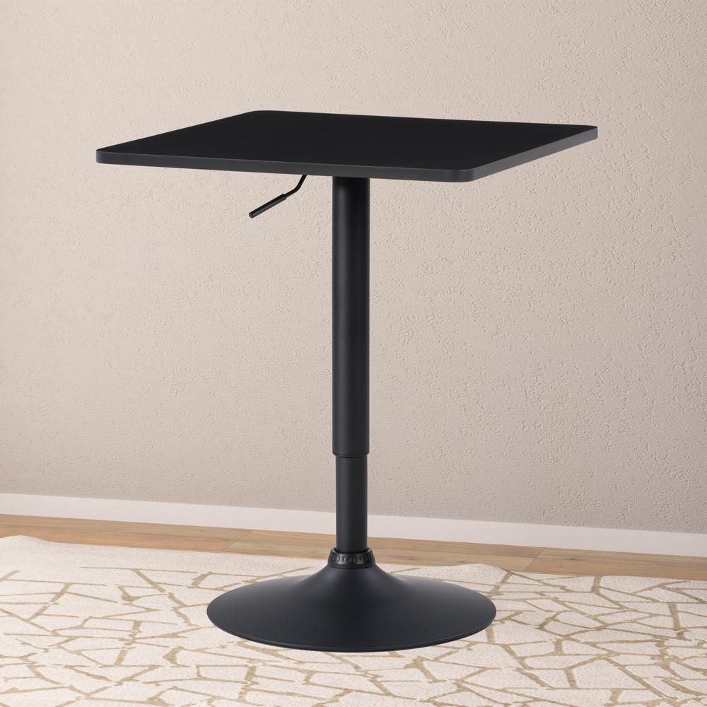 CorLiving Square Adjustable Pedestal Dining Table. Picture 2