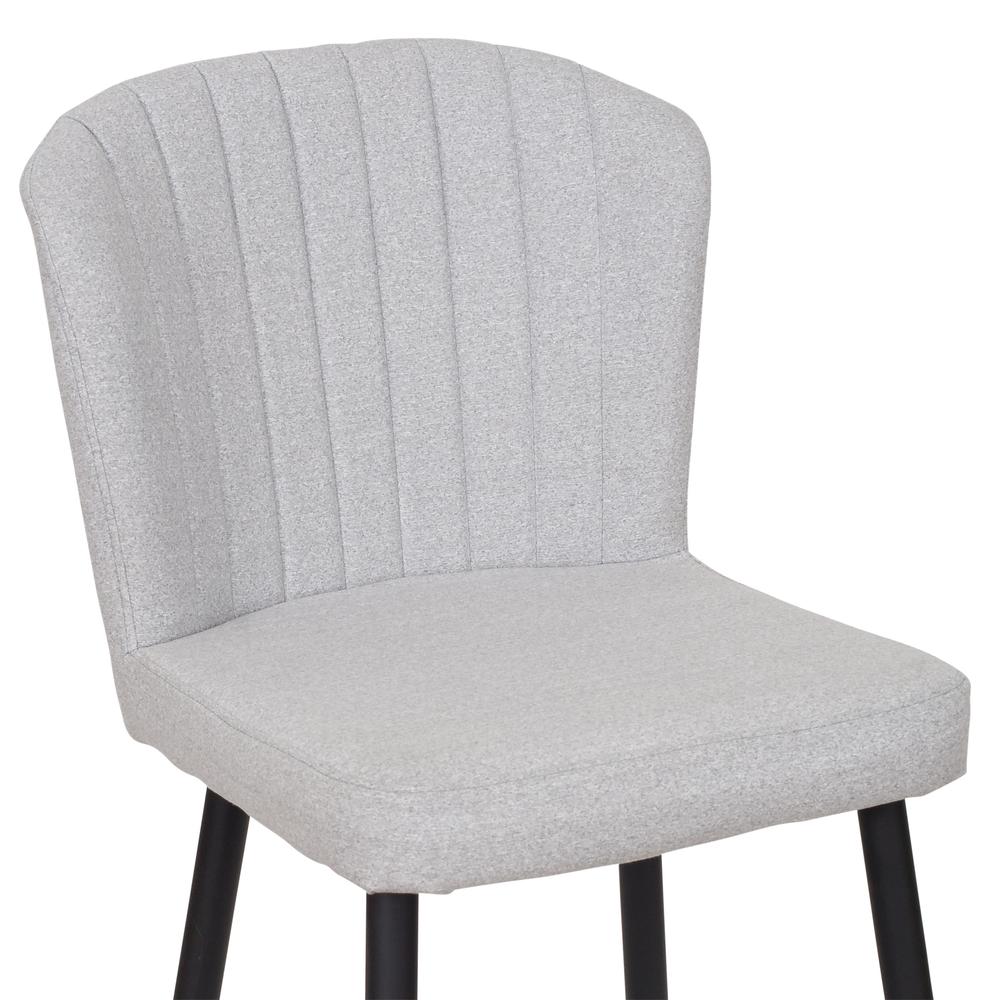 CorLiving Jasper Channel Tufted Barstool Light Grey. Picture 8