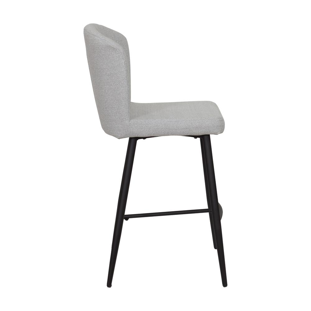 CorLiving Jasper Channel Tufted Barstool Light Grey. Picture 3