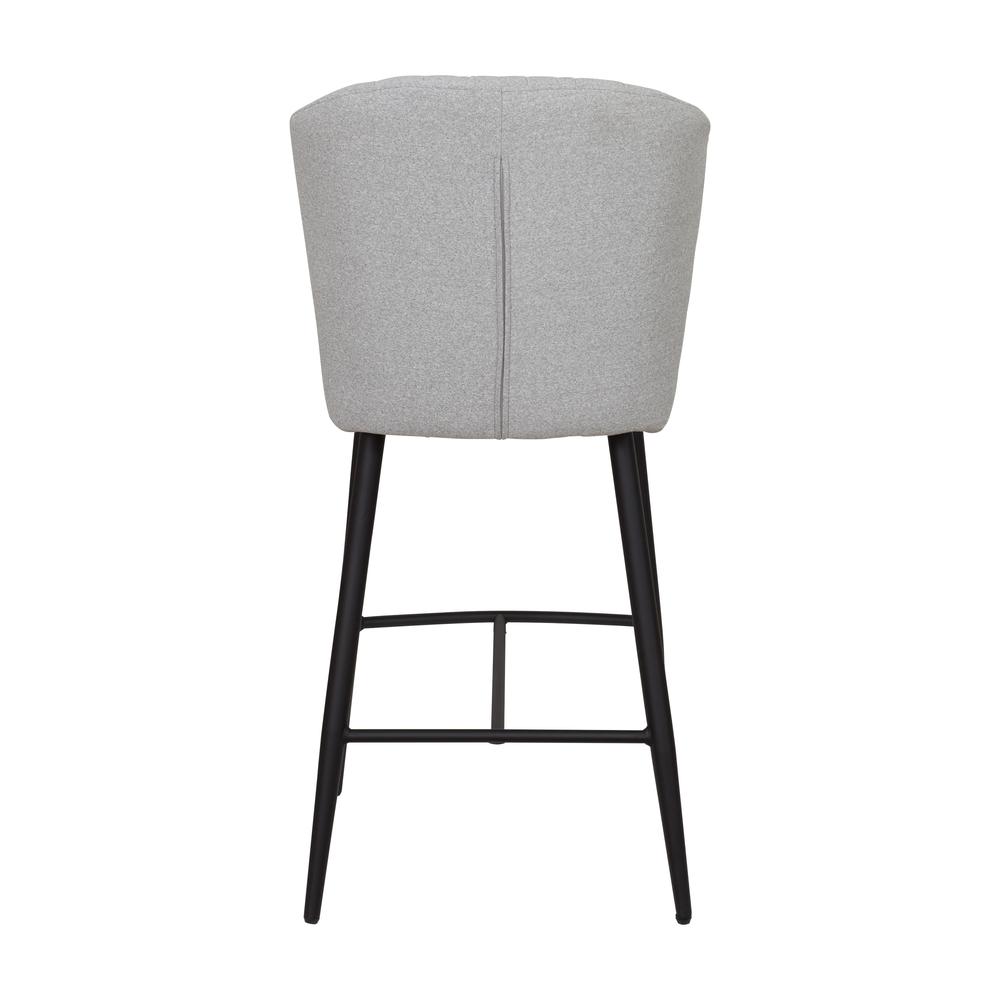 CorLiving Jasper Channel Tufted Barstool Light Grey. Picture 4