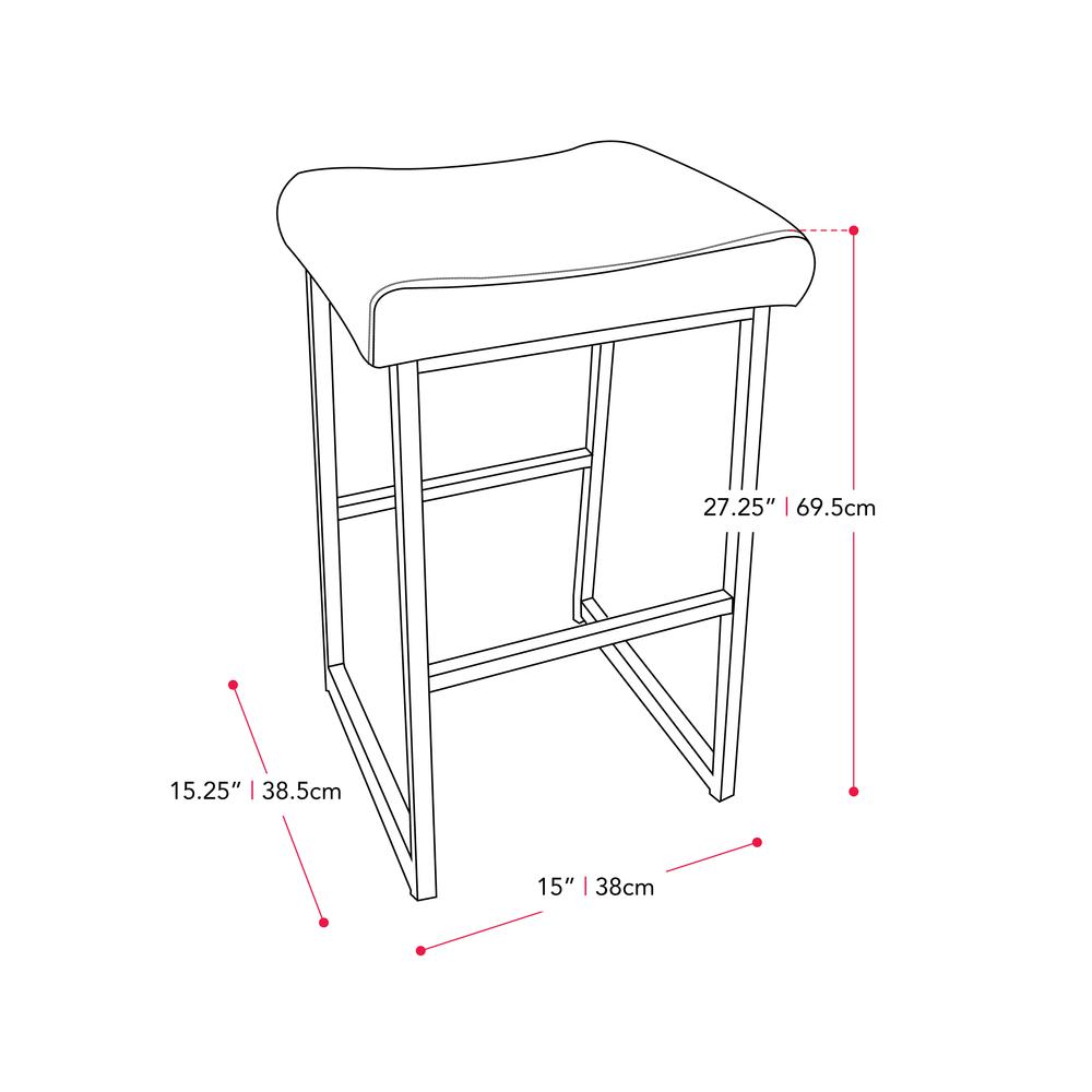 CorLiving Milo Backless Barstool, Black. Picture 6