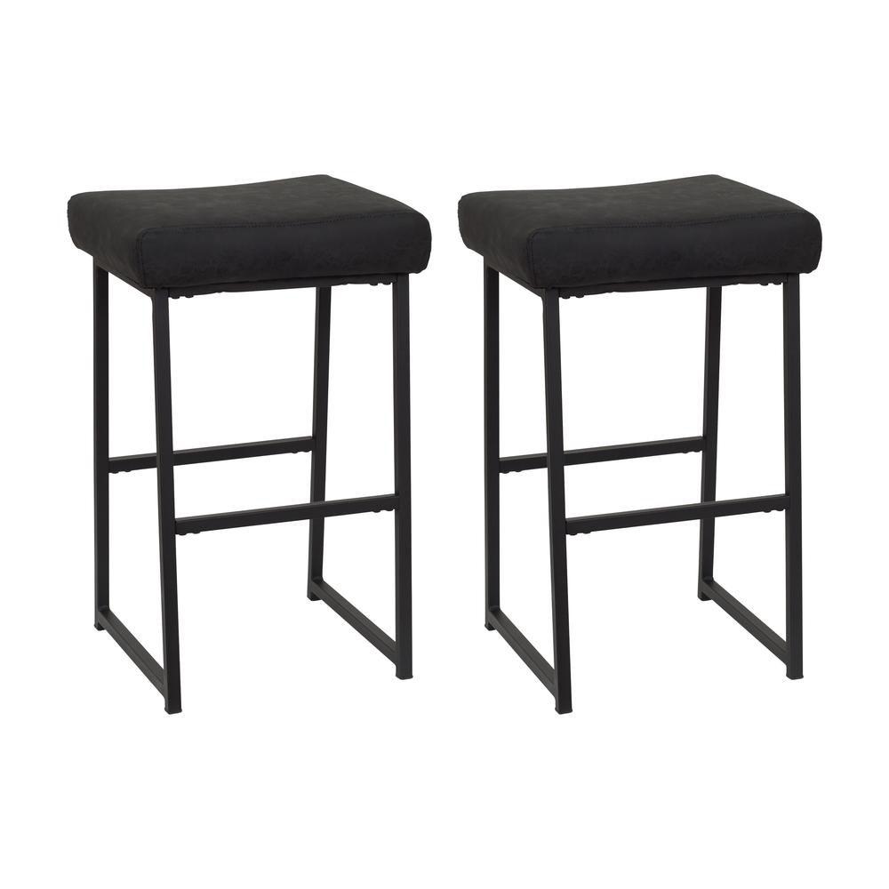 CorLiving Milo Backless Barstool, Black. Picture 2