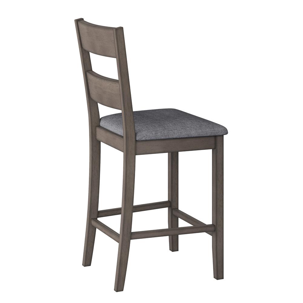 CorLiving Tuscany Washed Grey Counter Height Dining Chair, Set of 2. Picture 5