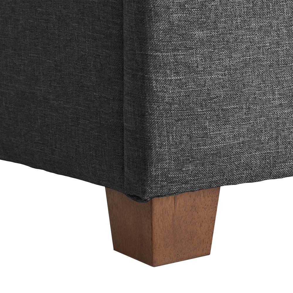 CorLiving Large Storage Ottoman Dark Grey. Picture 9