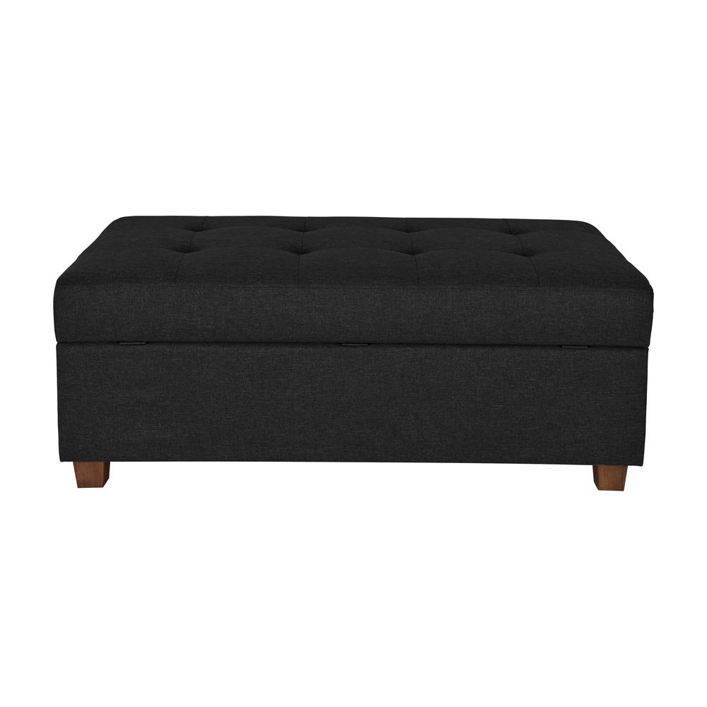 CorLiving Large Storage Ottoman Dark Grey. Picture 5