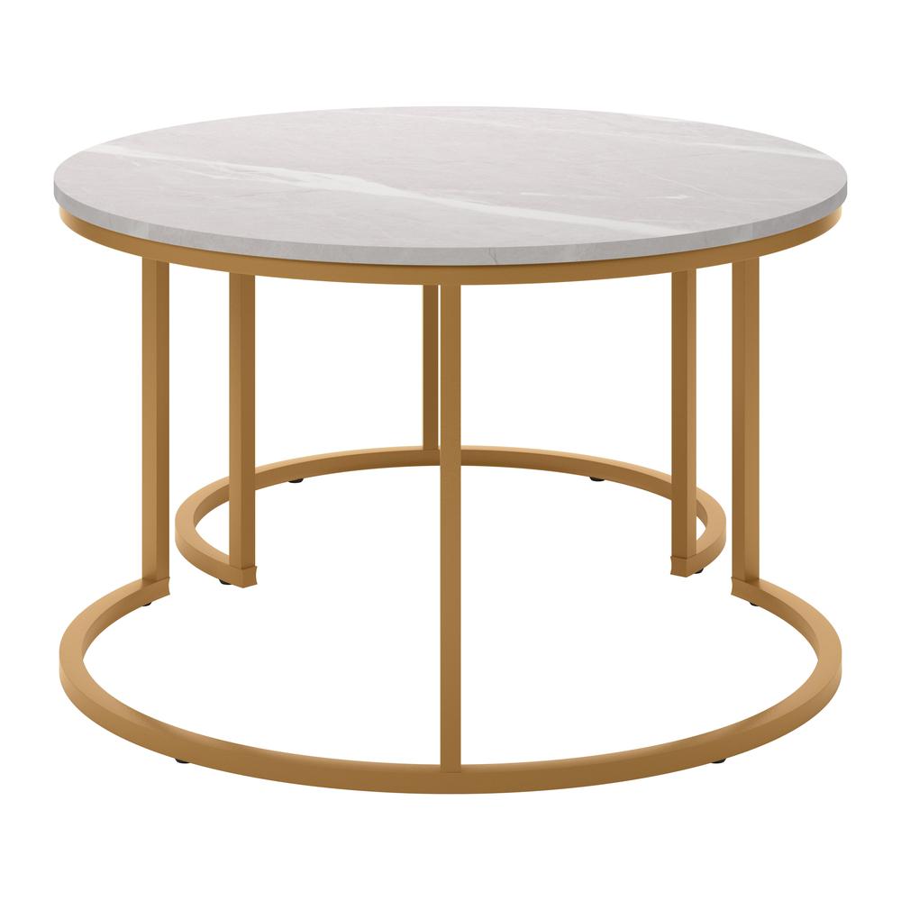 Fort Worth Brown Wood Grain Finish Nesting Coffee Table. Picture 4