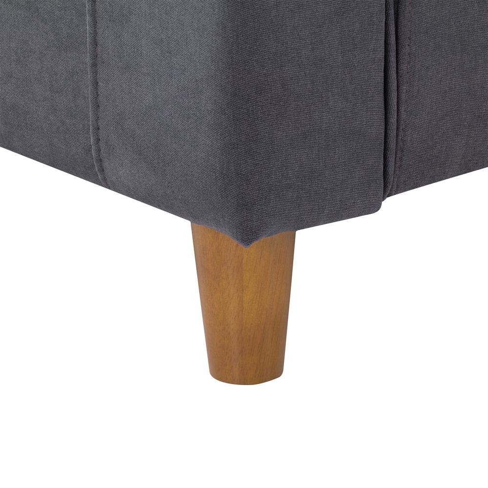 CorLiving Georgia Dark Grey Upholstered Accent Chair And A Half. Picture 8