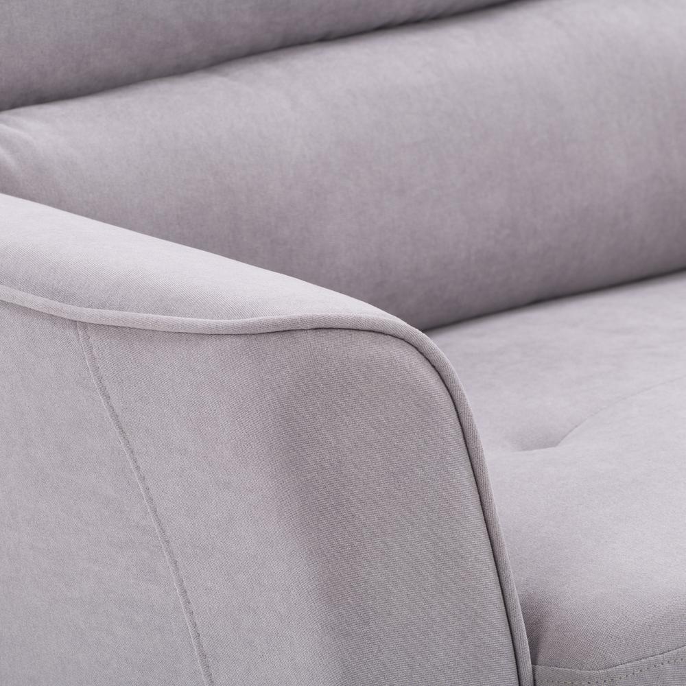 CorLiving Georgia Light Grey Upholstered Accent Chair And A Half. Picture 7