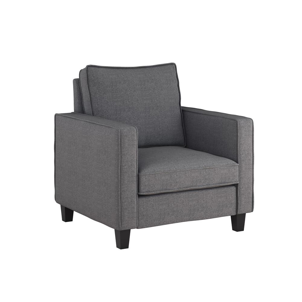 CorLiving Georgia Grey Fabric Accent Chair. Picture 3