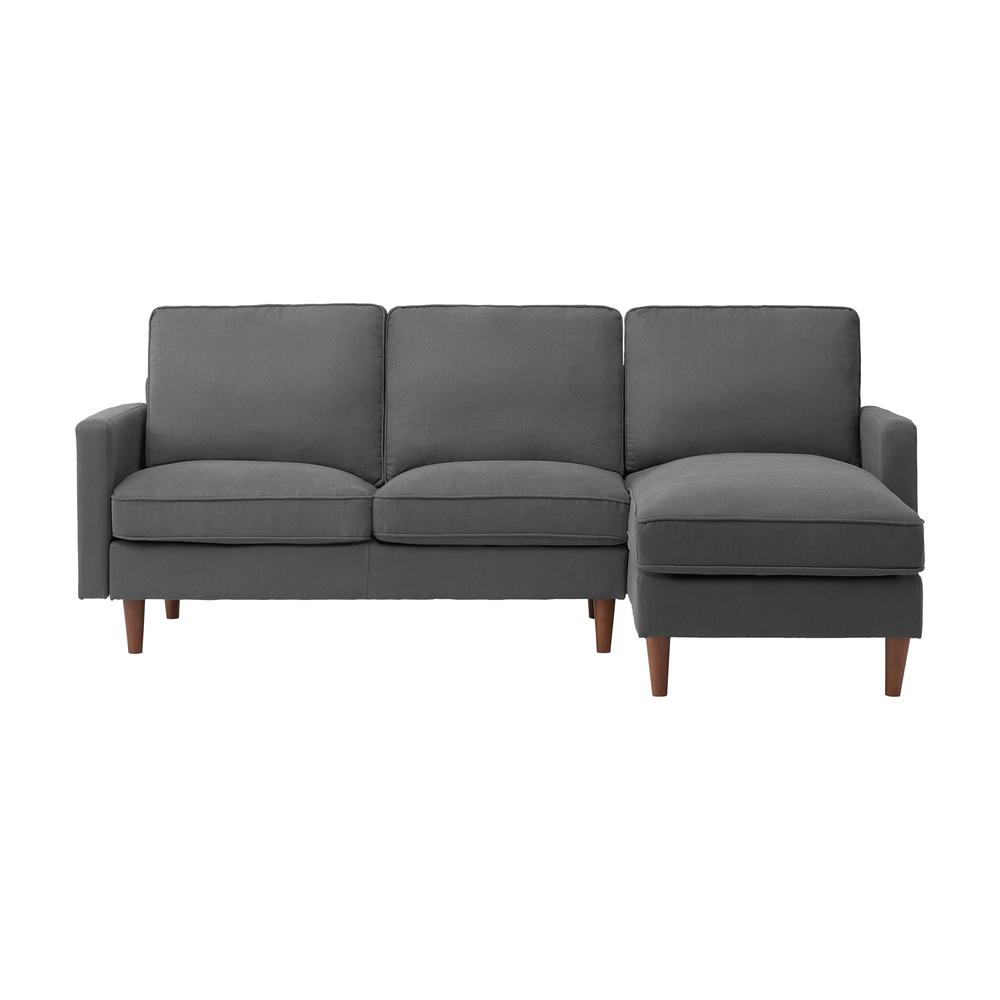 CorLiving Lena Reversible Sectional Sofa Grey. Picture 1