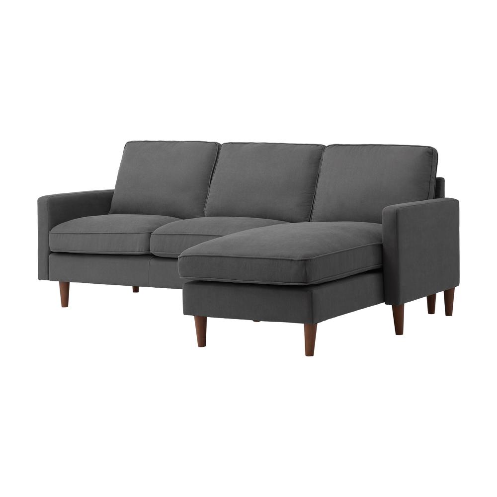 CorLiving Lena Reversible Sectional Sofa Grey. Picture 2