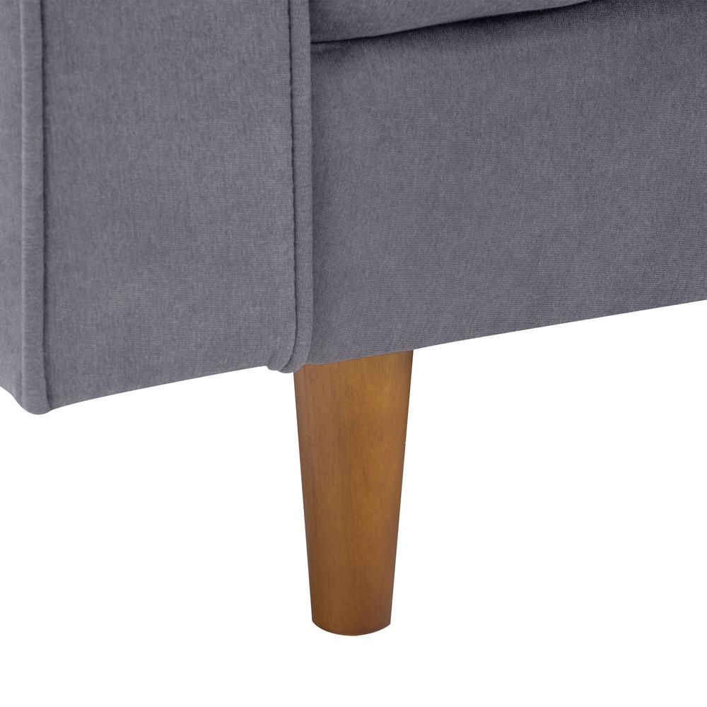 CorLiving Mulberry Fabric Upholstered Modern Loveseat, Grey. Picture 9