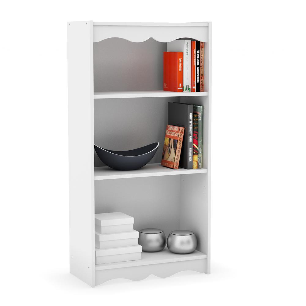 Hawthorn 48" Tall Bookcase in Frost White. Picture 4