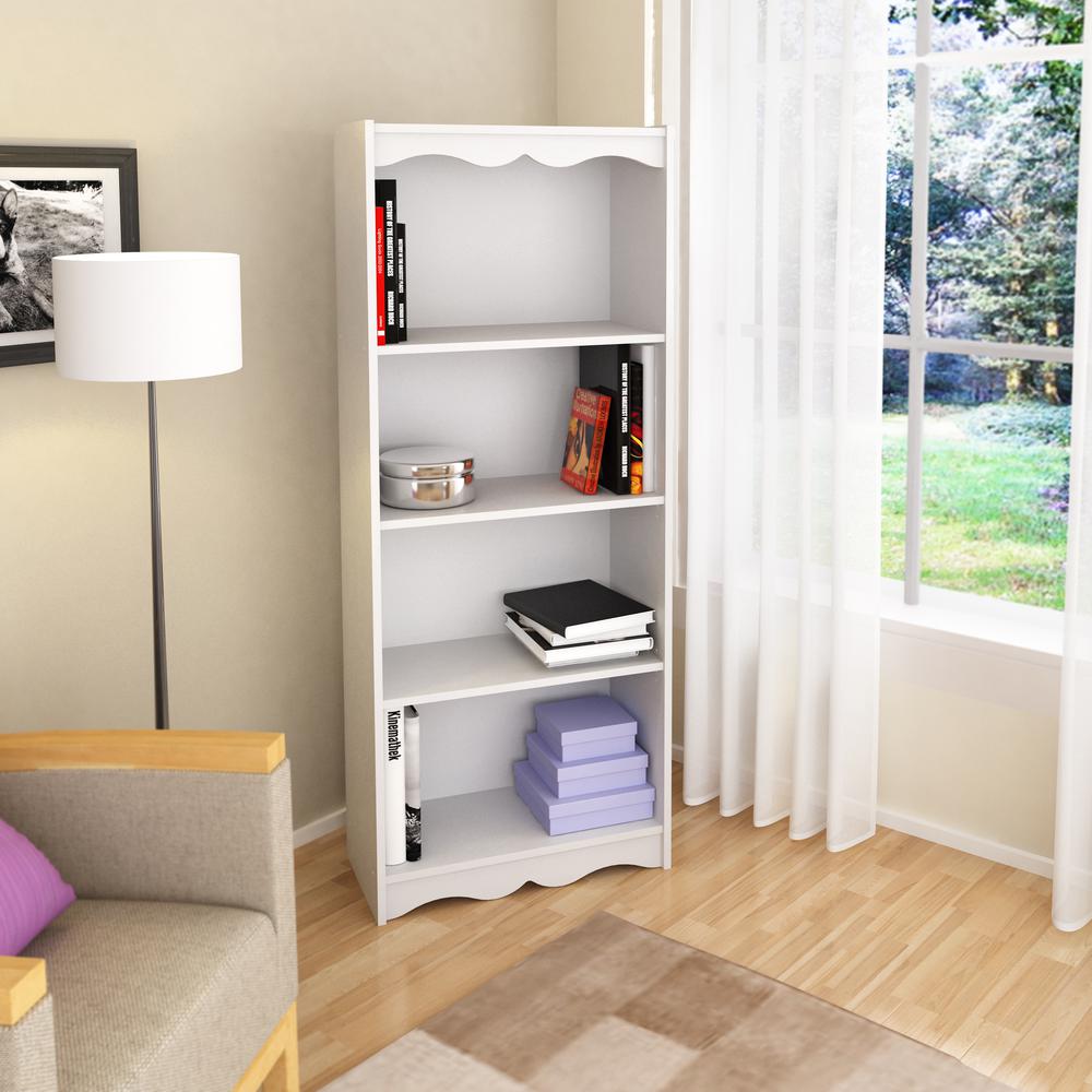 Hawthorn 60" Tall Bookcase in Frost White. Picture 2