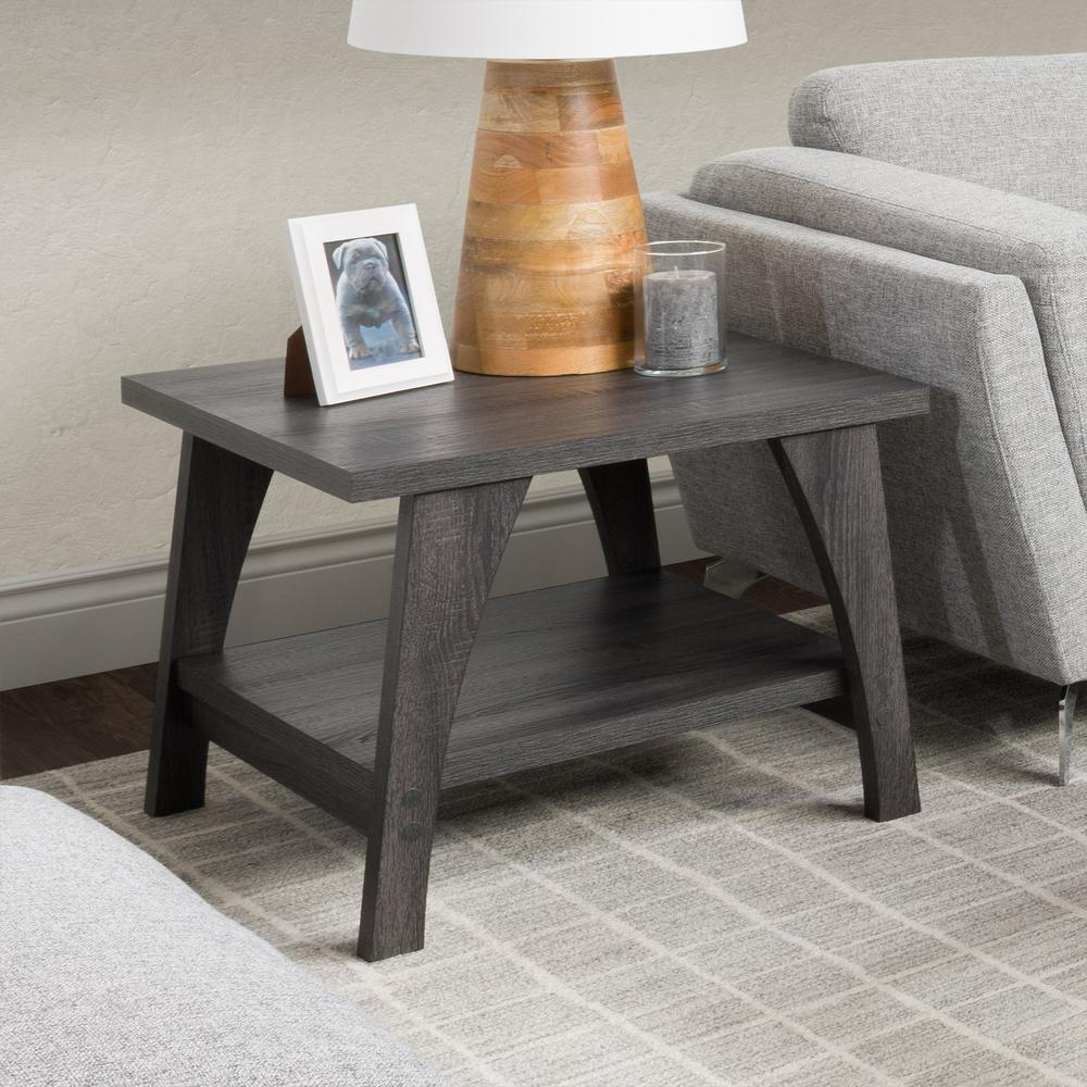 LHW-720-E Hollywood Side Table with Lower Shelf. Picture 4