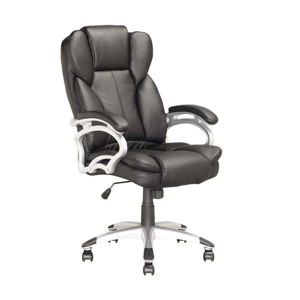 Workspace Executive Office Chair in Black Leatherette. Picture 1