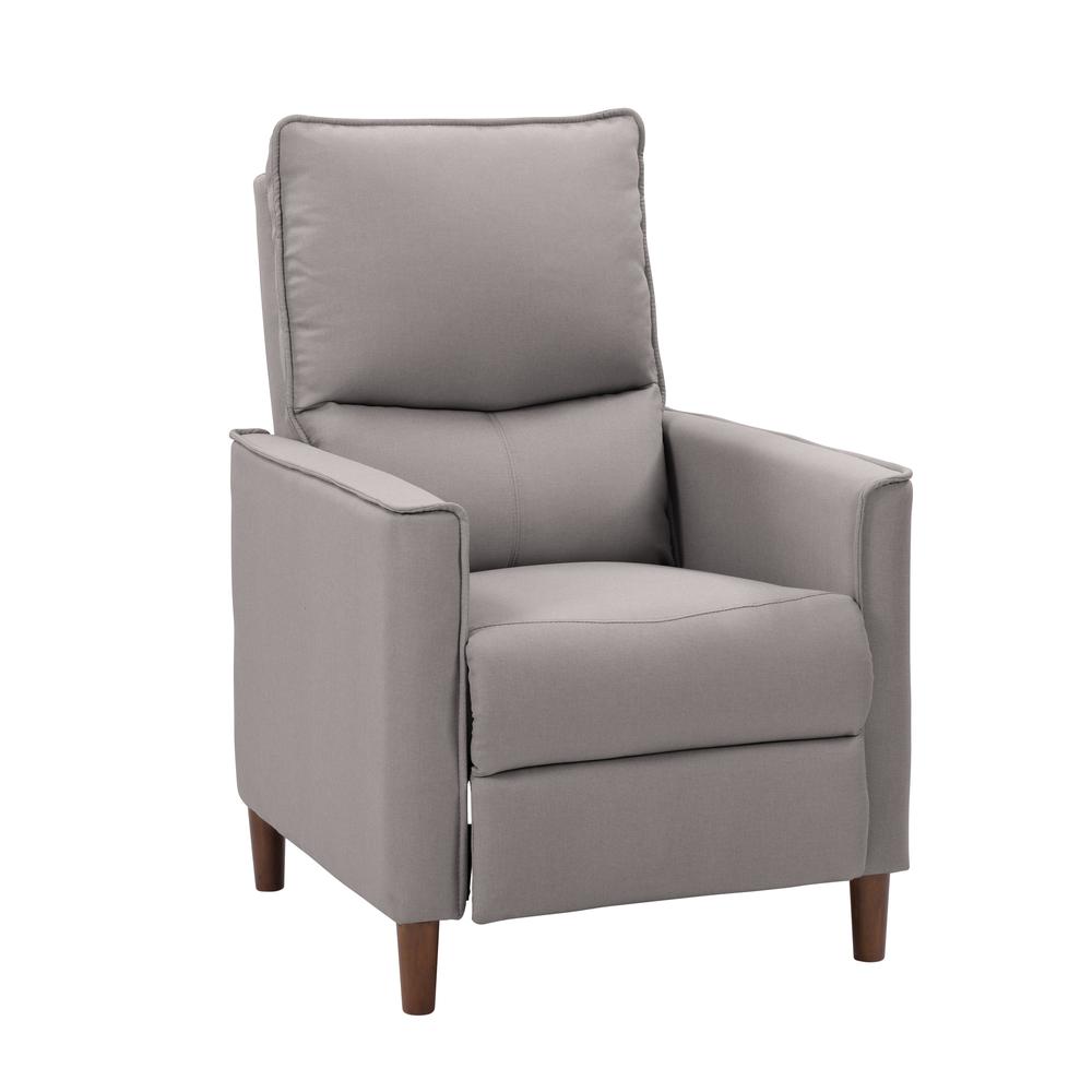 CorLiving Alder Manual Recliner in Light Grey. Picture 4