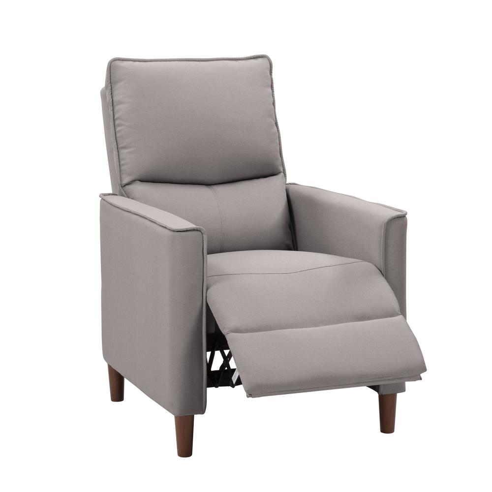 CorLiving Alder Manual Recliner in Light Grey. Picture 5
