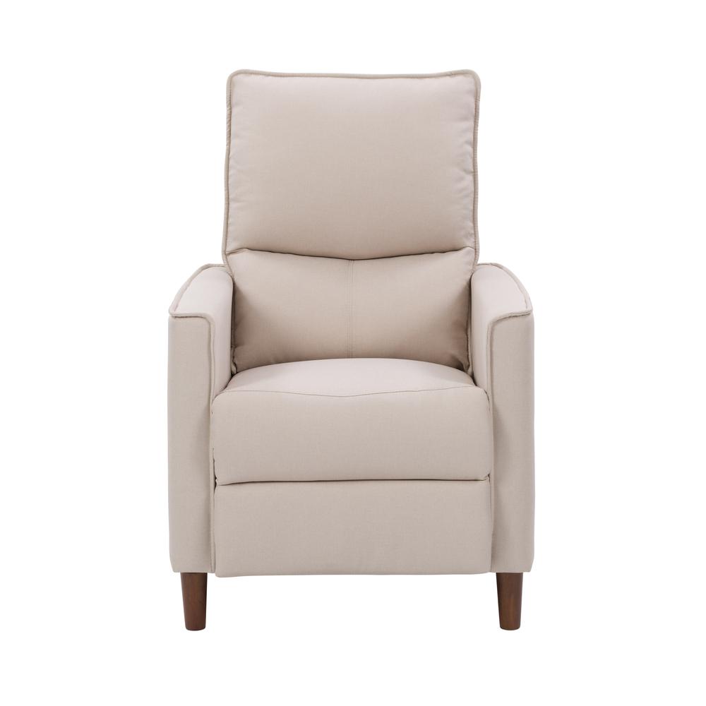 CorLiving Alder Manual Recliner in Beige. Picture 1
