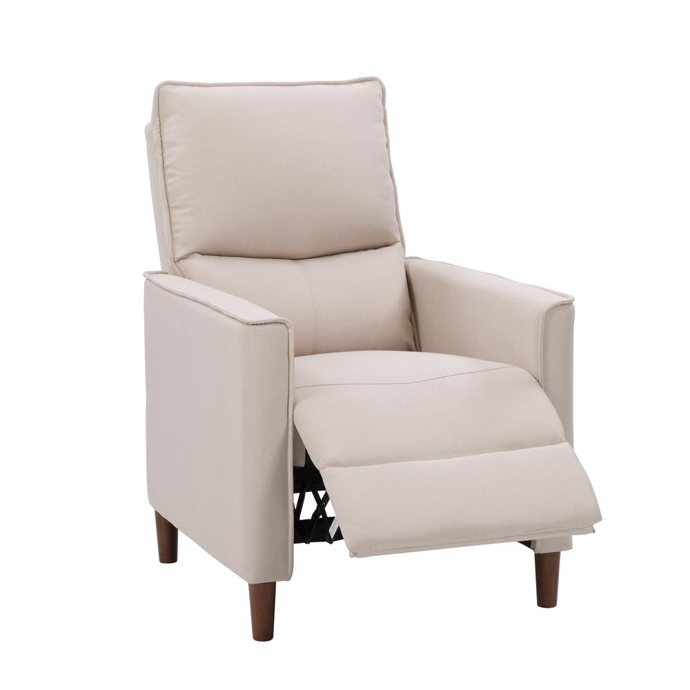 CorLiving Alder Manual Recliner in Beige. Picture 5