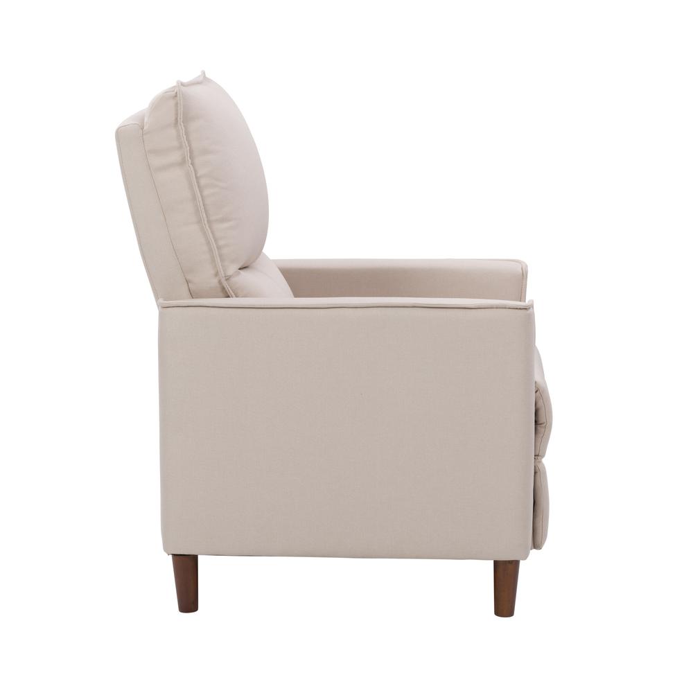 CorLiving Alder Manual Recliner in Beige. Picture 7