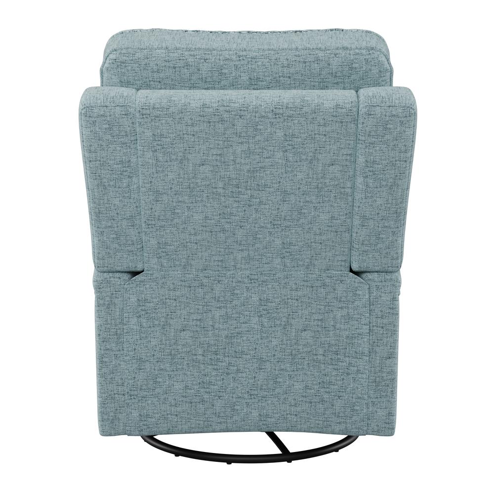 CorLiving Swivel Glider Recliner Chair, Blue. Picture 6