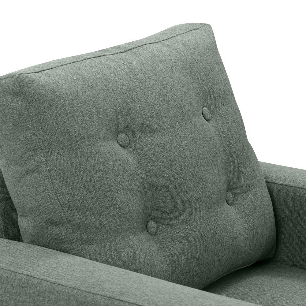 CorLiving Elwood Tufted Accent Chair in Light Green Green. Picture 9