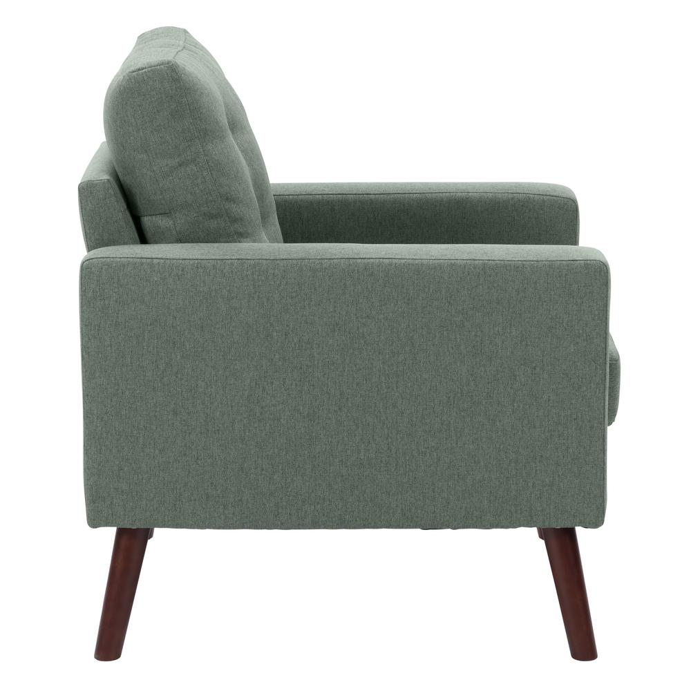CorLiving Elwood Tufted Accent Chair in Light Green Green. Picture 3