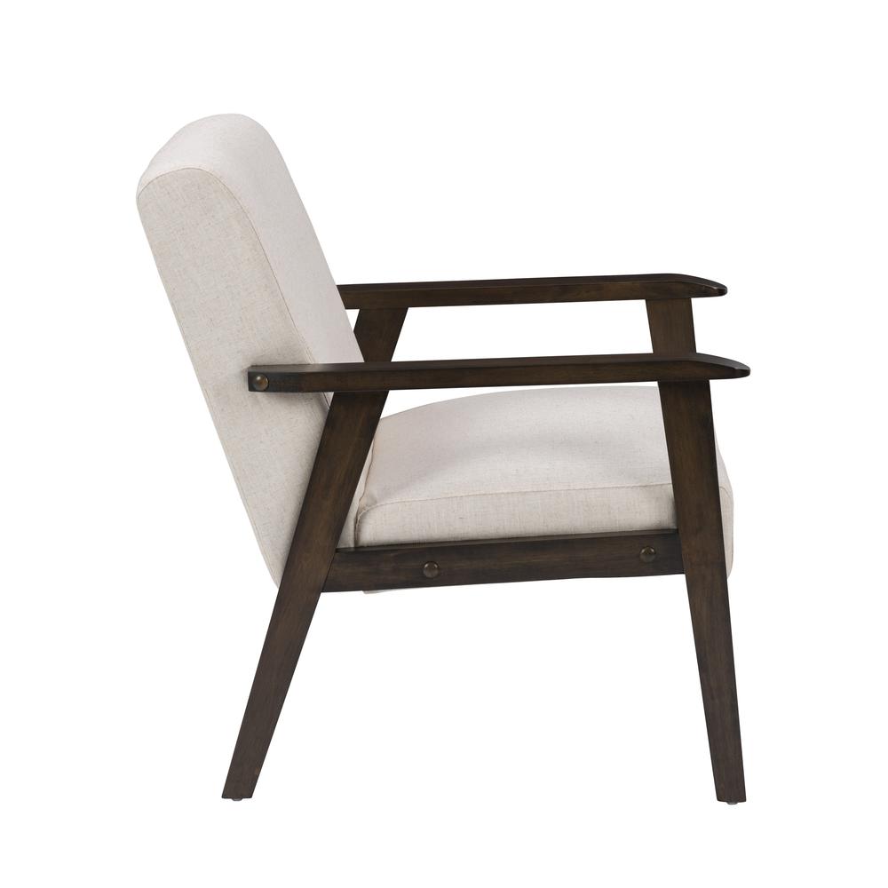 CorLiving Greyson Wood Armchair Beige. Picture 3
