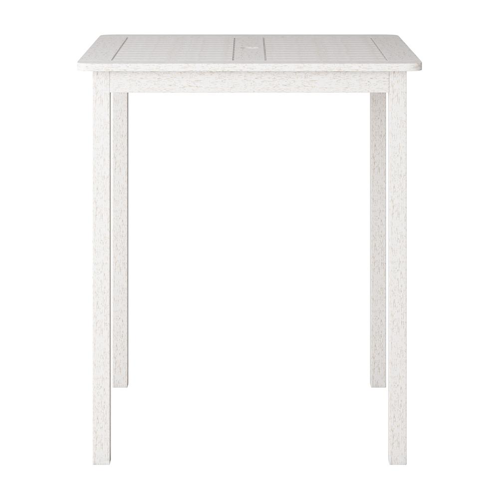 CorLiving Whitewashed Hardwood Outdoor Bar Height Table. Picture 3