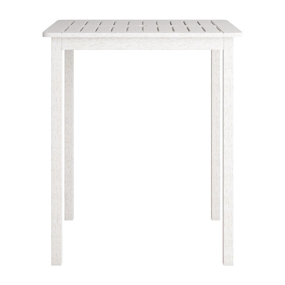 CorLiving Whitewashed Hardwood Outdoor Bar Height Table. Picture 4