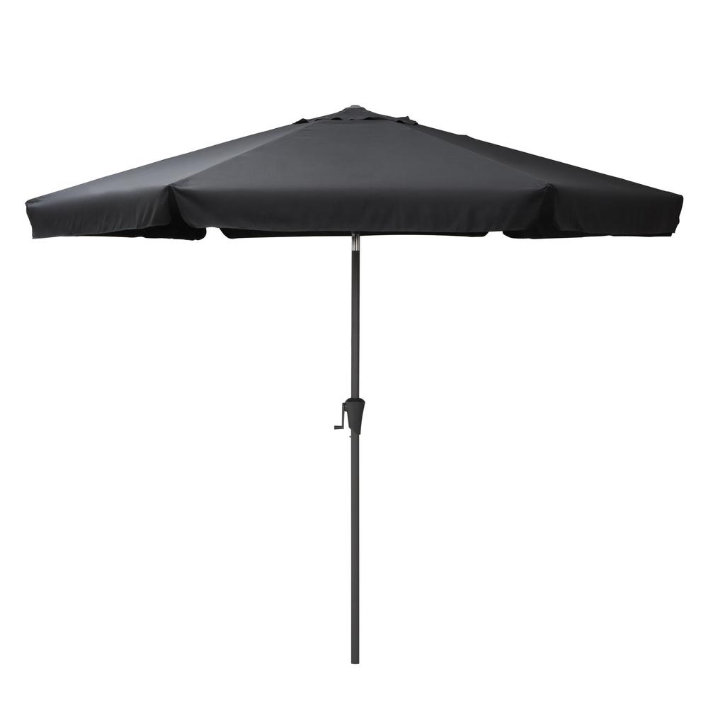Tilting Patio Umbrella in Black. Picture 1