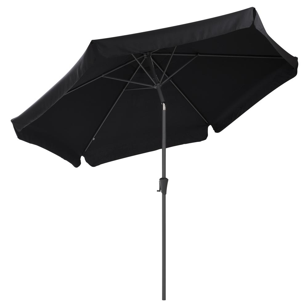 Tilting Patio Umbrella in Black. Picture 2