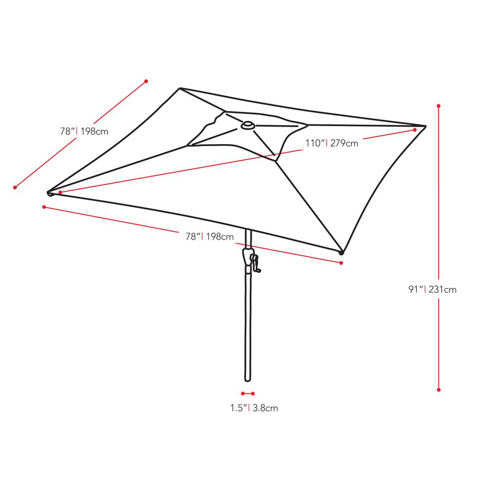 Square Patio Umbrella in Sand Grey. Picture 3
