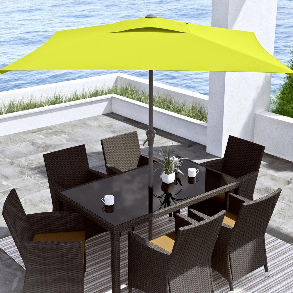 Square Patio Umbrella in Lime Green. Picture 2