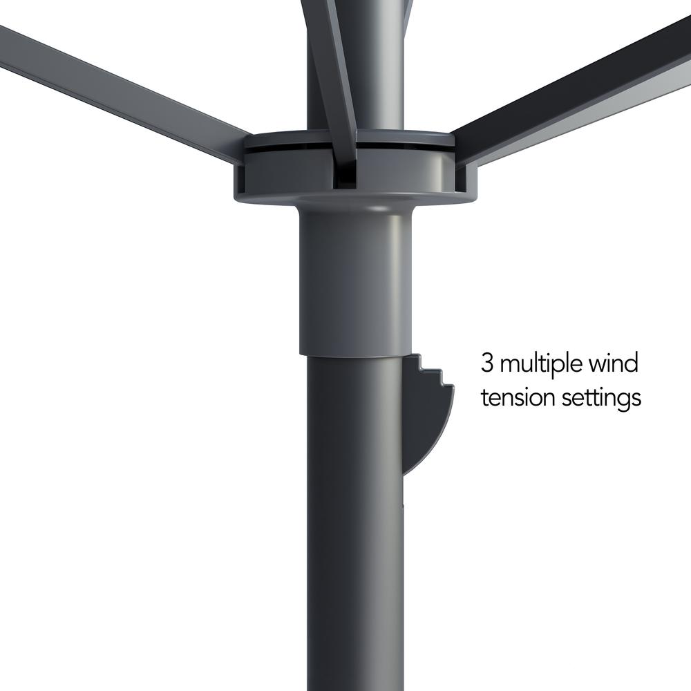 UV and Wind Resistant Beach/Patio Umbrella in Black. Picture 6