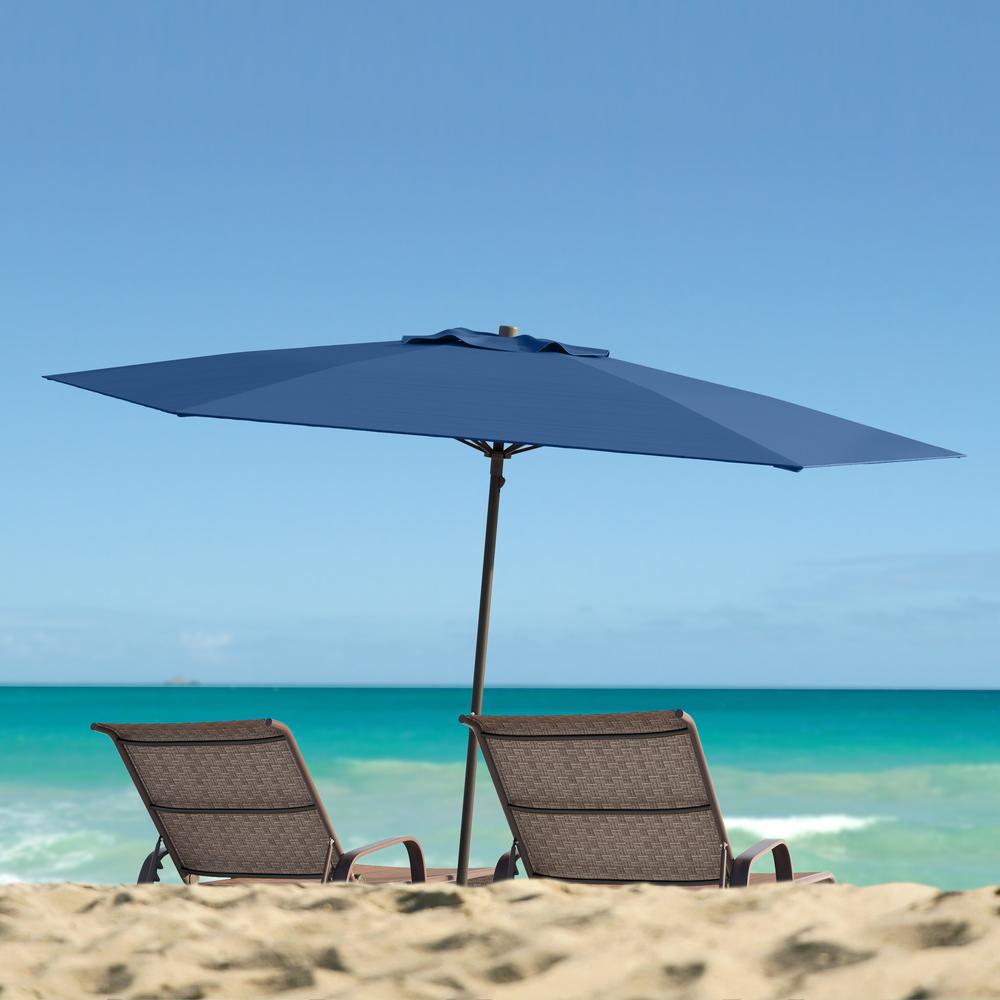 UV and Wind Resistant Beach/Patio Umbrella in Cobalt Blue. Picture 4