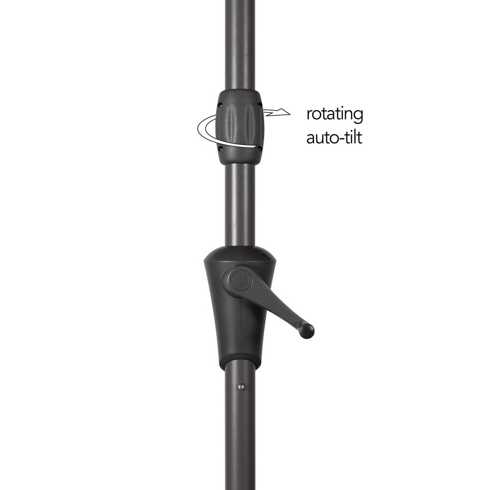 Wind Resistant Tilting Patio Umbrella in Black. Picture 7