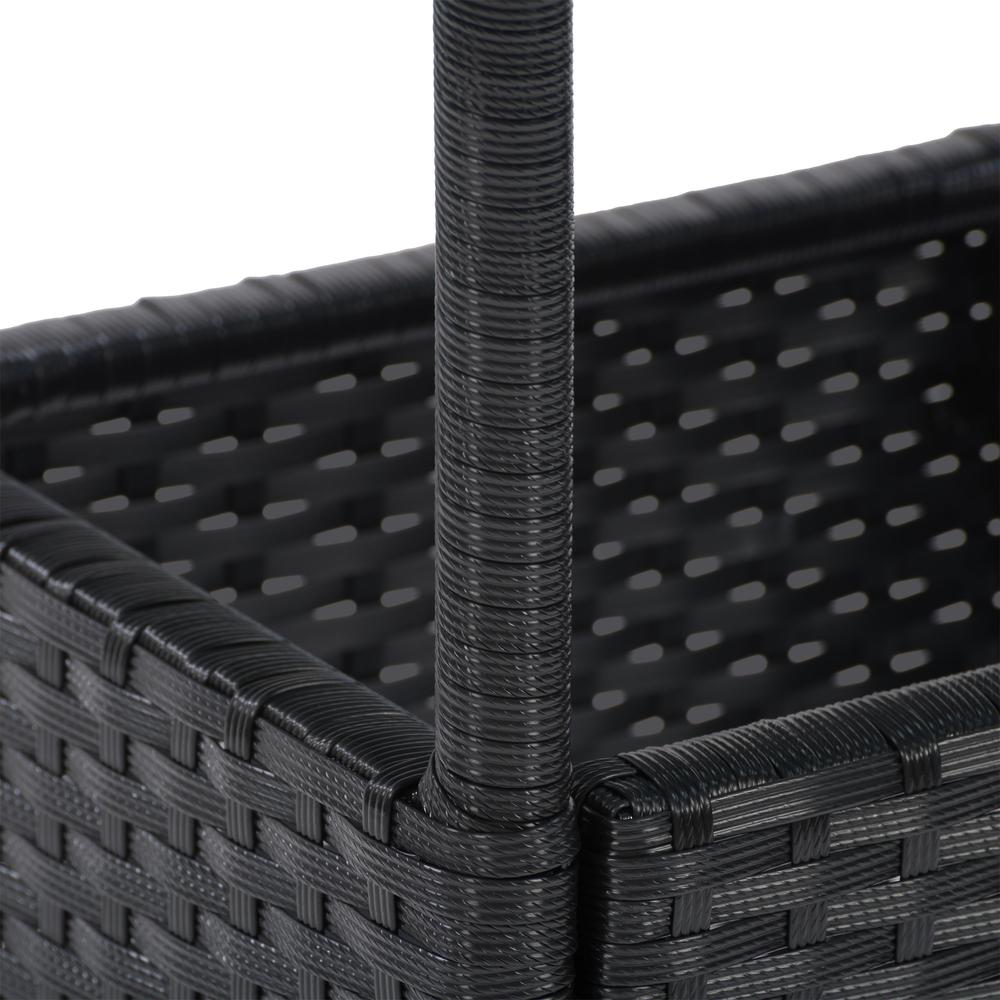 CorLiving Parksville Black Rattan Bistro Table. Picture 6