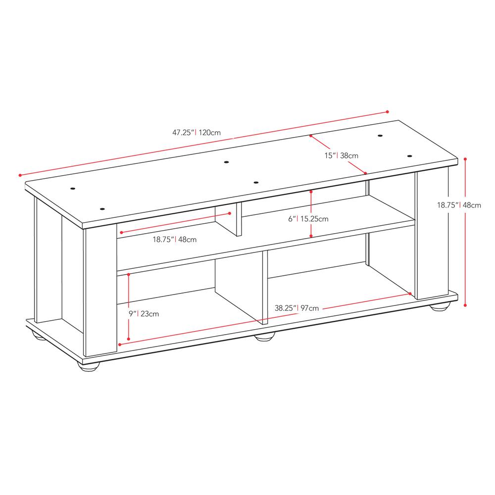 Bakersfield Ravenwood Black TV Stand, for TVs up to 55". Picture 4