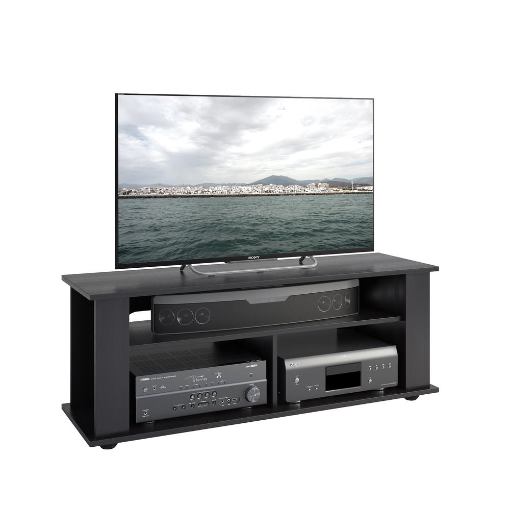 Bakersfield Ravenwood Black TV Stand, for TVs up to 55". Picture 1